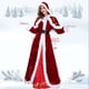 thumbnail image 4 of Traje de Papá Noel de terciopelo de lujo para hombre y mujer, traje de Papá Noel para pareja, traje de fiesta de Navidad, trajes de actuación, 4 of 5