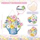 thumbnail image 2 of Fymlhomi - Decoración de primavera para puerta, letrero de bienvenida con flores, colgador de primavera para puerta de entrada, frontones rústicos de flores para fiesta de Pascua, decoración de, 2 of 8