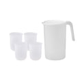 thumbnail image 2 of 2.5L Water Jug Pitcher with 4 Cups Wide Mouth Mix Drinks Container for Daily white, 2 of 8