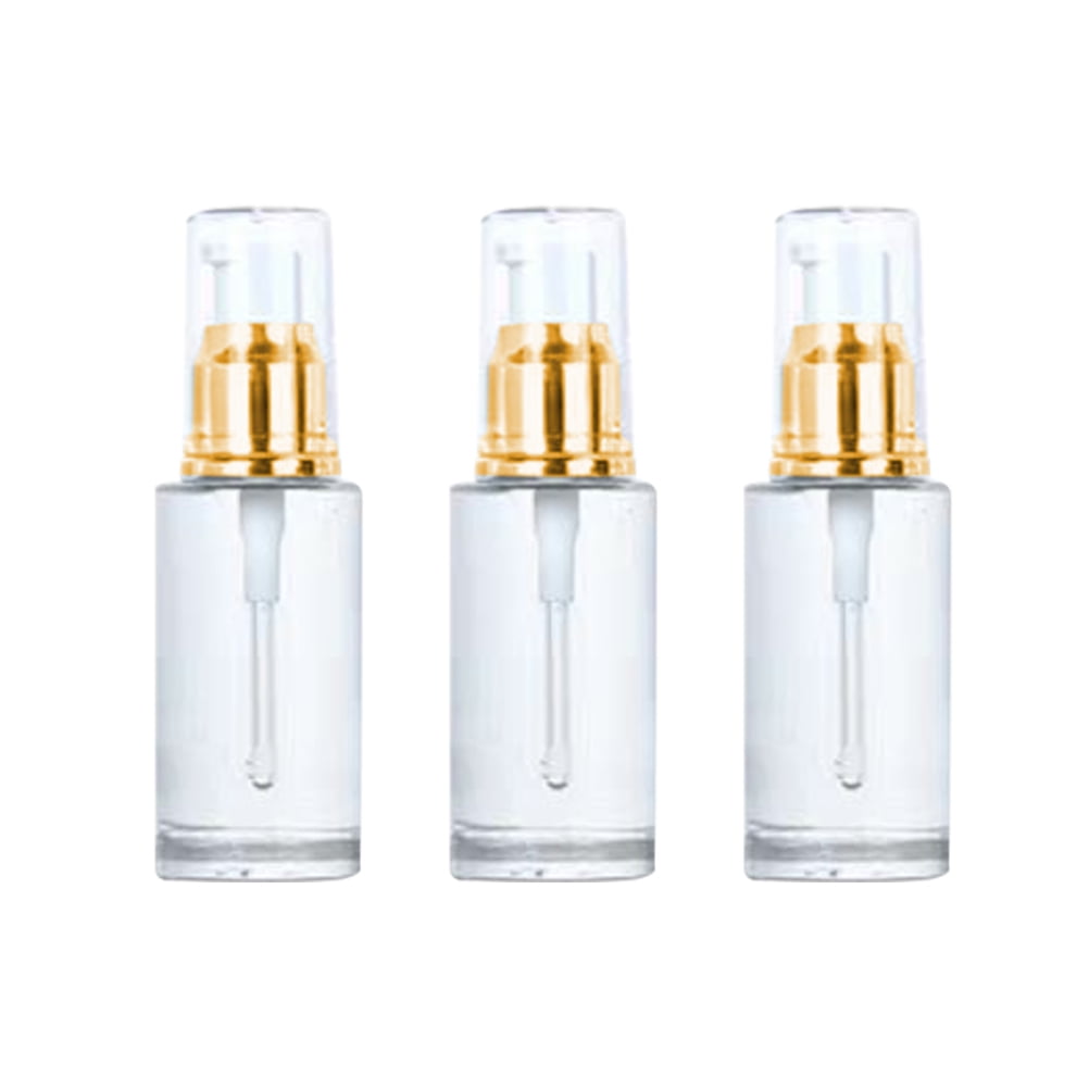 Rosarivae 3Pcs Empty Pump Cosmetic Bottles Essential Oil Bottle Empty