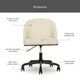 thumbnail image 2 of Better Homes & Gardens Oaklee Office Chair, Cream and Charcoal Finish, 2 of 13