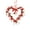 Red, variant on Valentines's Day Heart Shaped Wreath Artificial Rattan Garland with Heart Berries for Wedding Party Anniversary Door Wall Decor