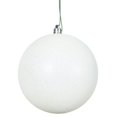 thumbnail image 1 of Vickerman 12" Boule de Paillettes Blanche Ornement de Noël, 1 of 1