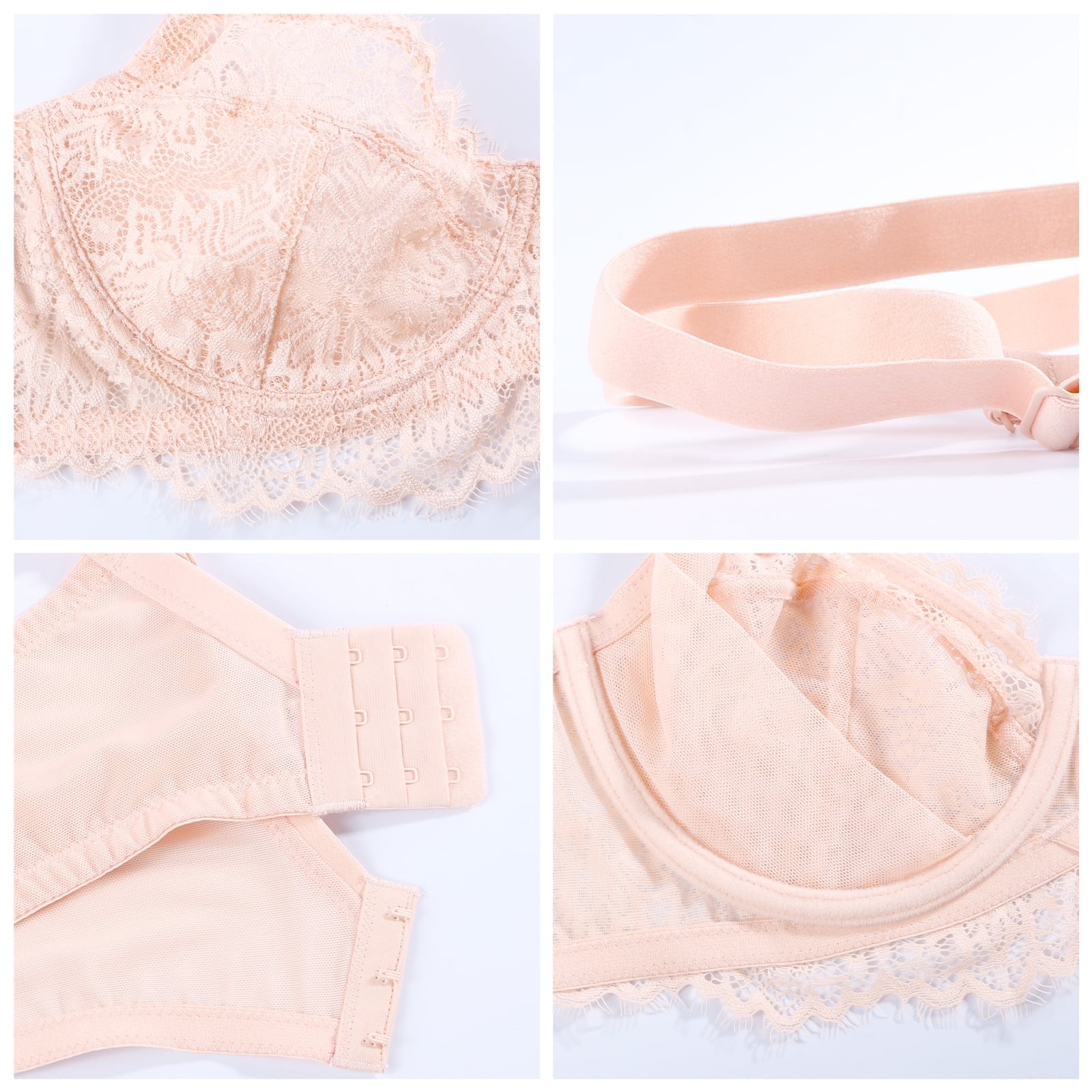 HSIA Minimizer Bra for Women - Plus Size Underwire Lace Unlined Non Padded Bra,Rose Cloud,40I