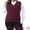 Burgundy, variant on Women's Plus Size V Neck Knit Sweater Vest 1X Black