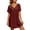 Red, variant on Women Eyelet Swimsuit Cover Ups Lace Swimwear Cover Up Dress Beach Summer Bikini Coverups Sheer See Through Tunic Casual White Knit Beach Cover Ups S