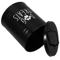 Airtight Dog Food Storage Container with Lid for Kitchen Counter Metal Dog Treat Jar Iron Dried Dog Food Bin for Pet Owners