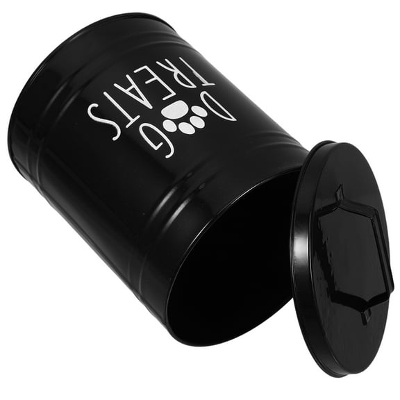 Airtight Dog Food Storage Container with Lid for Kitchen Counter Metal Dog Treat Jar Iron Dried Dog Food Bin for Pet Owners