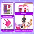 thumbnail image 3 of FUNWEE Doll House Playset with 60+ Accessories Including House Furniture, Pets, Bathtubs, Swings, Slides and other accessories, 3 of 7