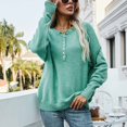 thumbnail image 2 of Vedolay Womens 2023 Sweaters Womens Crewneck Cropped Sweater Oversized Long Sleeve Side Slit Pullover Tops,Green L, 2 of 4