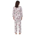 thumbnail image 6 of Aria Women's 100% Cotton 3/4 Sleeve V-Neck Top and Pant Pajama Set, 2pc Set, Sizes S-3X, 6 of 7
