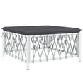 thumbnail image 5 of vidaXL 5 Piece Patio Lounge Set with Cushions White Steel, 5 of 9