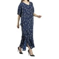 thumbnail image 5 of Miss Lavish Women's Kaftan Tunic Kimono Maxi Dress Summer Beach Cover Up Plus Size Dresses (Free Size, 128-Blue), 5 of 5
