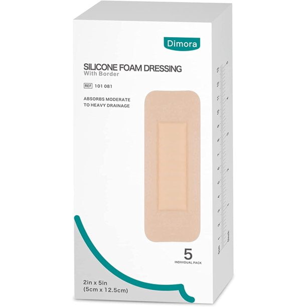 Dimora Silicone Foam Dressing with Border Adhesive Waterproof Wound