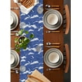 thumbnail image 4 of Table Runner Dresser Scarf 13 x 48 Inch Modern Ocean Blue Wavy Lines Table Runners Non-Slip Heat Kitchen Dining Table Decor for Indoor Outdoor Home Party Decoration, 4 of 7