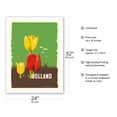 thumbnail image 2 of Holland - Tulips - Vintage Airline Travel Poster by Edward McKnight Kauffer c.1948 - Bamboo Fine Art 290gsm Paper Print (Unframed) 24x32in, 2 of 4