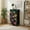 Color-6, variant on 4 Drawer Vertical Storage Dresser Tropical exotic dark golden vintage banana leaves palm with Wood Top Fabric Pull Drawers