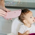 thumbnail image 4 of Bazzle Baby Waterproof Silicone Bib for Baby with Food Catcher - Roll Up and Button Feeding Bib for Toddler Eating 2-Pk, 4 of 5