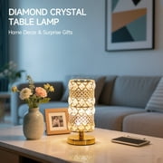 Crystal Table Lamp with Rechargeable RGB Bulb, 15 Color Modes, Remote Control Ambient Light for Bedroom, Living Room, Bar and Nightstand