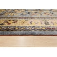 thumbnail image 4 of EORC Blue Handmade Mohair Traditional Angora Oushak Rug, 8'11 x 9'1, 4 of 7