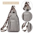 thumbnail image 2 of Bolso Bandolera Bolso bandolera Bolso Retro Casual Daypack Guitarra Ajustable Correa Cofre para Viajes Gris, 2 of 5