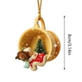 thumbnail image 3 of Christmas Tree Decorations Crafts Hanging Decorations Christmas Acrylic Dog Decorations Decorative Easter Eggs Painted Centerpieces Party with 2 Day Easter Christmas Garlands Modern Clear Thread for, 3 of 4