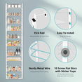 thumbnail image 2 of Over The Door Pantry Organizer, 10-Tier Pantry Organizers and Storage with Adjustable Baskets, 10+2 Metal Hanging Spice Rack for Home & Kitchen Essentials, Laundry Room Bathroom Organization, White, 2 of 7