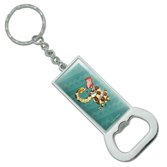Wild Thornberrys Nigel Snake Charmer Keychain Rectangle Chrome Plated Metal Bottle Cap Opener