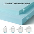 thumbnail image 6 of LeChapitre 2 Inch Gel Memory Foam Mattress Topper Ventilated Soft Bed Topper CertiPUR-US Certified Twin Size Blue, 6 of 6
