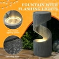 thumbnail image 6 of Haverchair 31.9" Outdoor Water Fountain with LED Light, Large Spiral Fountains Curved Garden Fountain, Modern S-Shaped Freestanding Waterfall for Garden, Patio, Backyard, Deck, Porch and Home Decor, 6 of 7