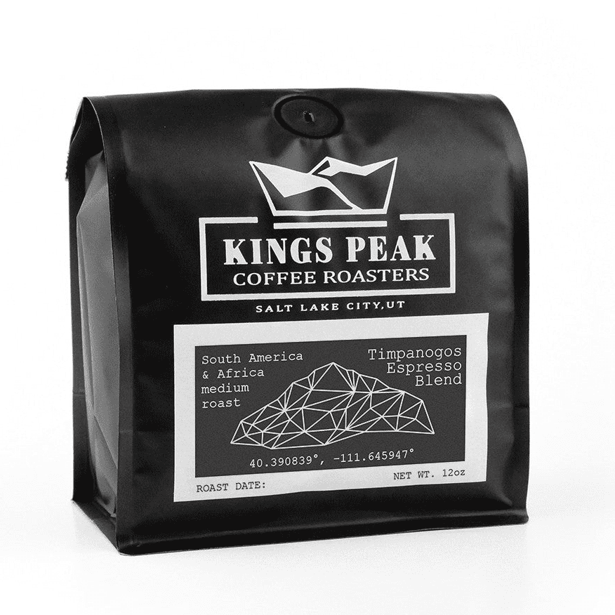 Kings Peak Coffee Roasters - Timpanogos Espresso Blend, Whole Bean, Medium Roast, 8.8oz
