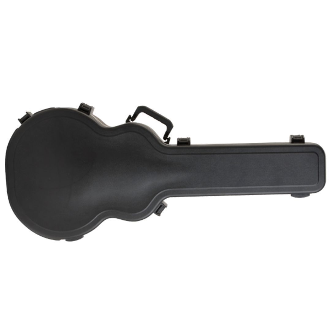 SKB Cases Universal Jumbo Acoustic Deluxe Guitar Hardshell Case with Full-Length Neck Support, TSA Latch, Over-Molded Handle, and Accessories Compartment