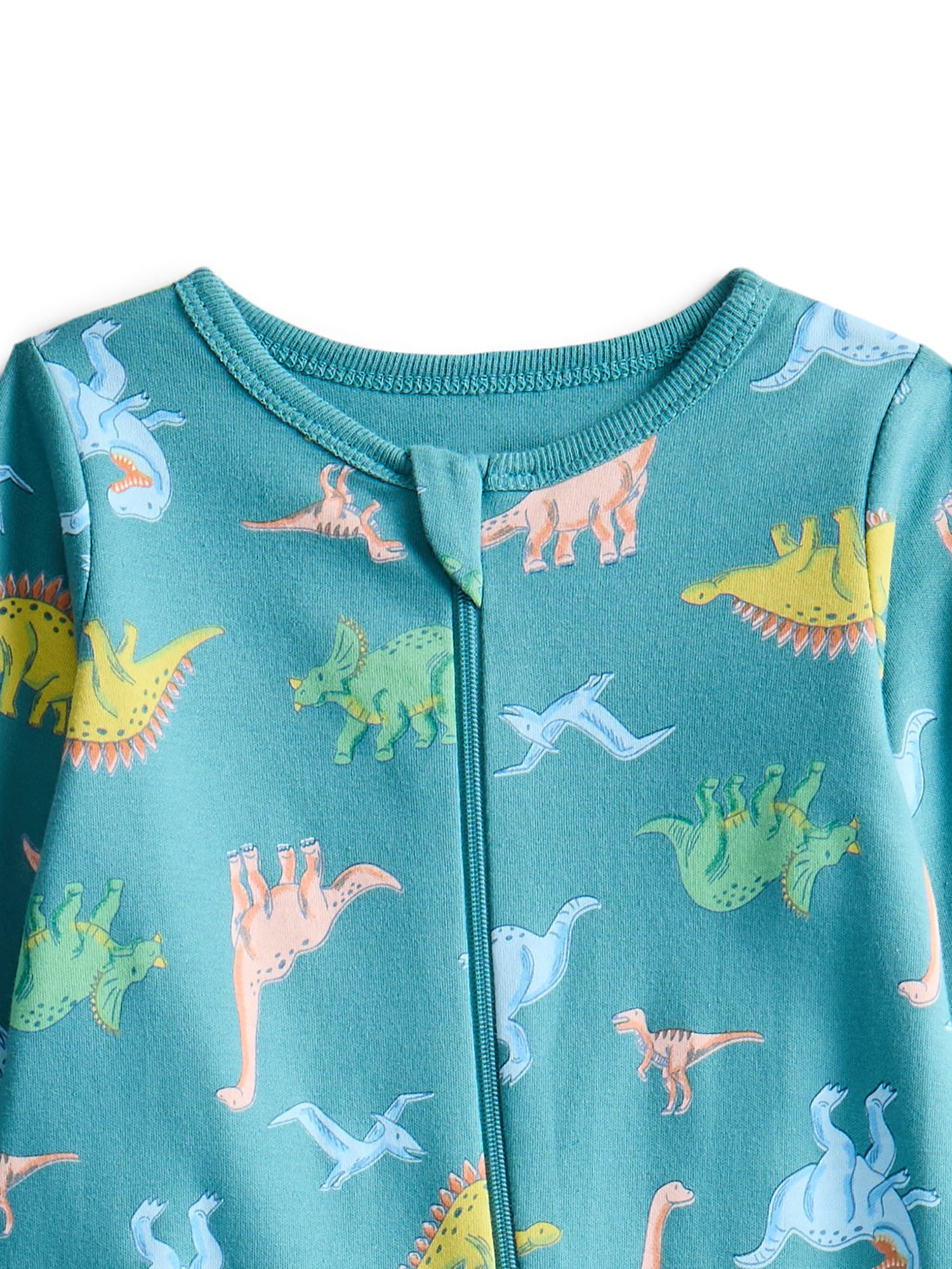 Wonder Nation Organic Cotton Baby Unisex Zip Front Footed Sleep N Play Pajamas, Sizes Preemie-6/9 Months