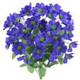 thumbnail image 1 of 18 Stems Faux Full Blooming Wild Flower Bush - Blue, 1 of 1