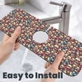 thumbnail image 6 of Bingfone rock record music Skull Print Splash Guard for Sink Faucet,Super Absorbent Fast Drying Mat Sink-Splash Guard Behind Faucet Drip Catcher for Kitchen,Sink Mat,Dish Drying Mat, 6 of 8