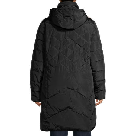 chill puffer hooded maxi quilt length plus