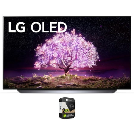 LG OLED48C1PUB 48 inch 4K Smart OLED TV 2021 Model Bundle, Premium 2 Year Extended Protection Plan