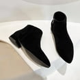 thumbnail image 3 of NECHOLOGY Botas Mujer Adulto Femenino Zapatos Botines mujer Zapatos de mujer Botas gruesas de tacón bajo a la moda Botas cálidas para exteriores (Black, 9), 3 of 5