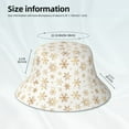 thumbnail image 4 of Daiia gold Snowflake print Pattern Bucket Hat - Trendy Cotton Sun Hat for Beach, Golf, Fishing - Fun Outdoor Vacation Boonie for Men and Women, 4 of 9