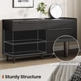 thumbnail image 2 of 6-Drawer Dresser, 60" Wide Modern Black Storage Cabinet for Bedroom, Closet, or Entryway – Minimalist Dresser for Clothes & Daily Essentials, 2 of 8