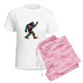 thumbnail image 6 of CafePress - PEACE UP Pajamas - Women's Short Sleeve Print T-Shirt and Pants Light Cotton Pajama Set, 6 of 7