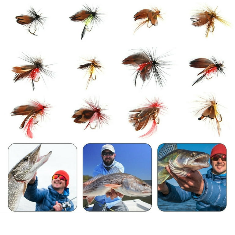 LELINTA Fishing Flies Kit Fly Assortment Trout Bass Fishing with