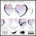 thumbnail image 5 of Womens Cute Bubbly Heart Shape Metal Rim Retro Lolita Sunglasses / Gold Tortoise - Purple Blue, 5 of 7