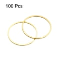 thumbnail image 3 of Unique Bargains 100 Pack 20mm Brass Hollow Circle Bezel Round Linking Rings(Gold), 3 of 4