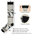 thumbnail image 3 of FORMRS Womens Knee High Socks Casual Long Thick Travel Daily Wear, 1 Pair, Cute Puffin, 3 of 6