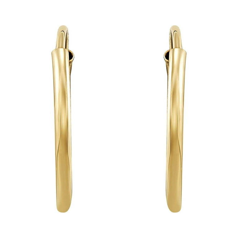 10k yellow gold infinity hoop earrings