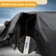 thumbnail image 4 of Funda para auto impermeable para todo clima, protección exterior contra el sol y la lluvia, con tiras reflectantes, negra para Kia K5 sedán, 4 of 5