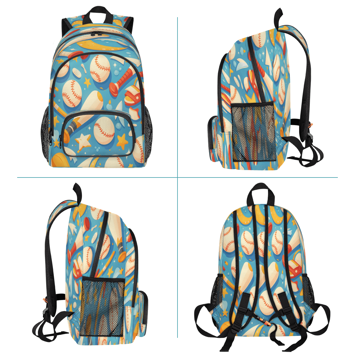 Herdesigns Baseball Theme Laptop Backpack for Women Men, 18.3 Inch Sport Gaming Large Computer Backpacks Fashion Teacher Nurse Bag Casual Daypack for Work Travel