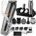 thumbnail image 2 of QJUHUNG Tondeuse à Barbe Électrique pour Hommes 6 en 1 Kit de Soins Professionnels pour Hommes pour le Corps Moustache Nez Cheveux Utilisation Humide/sèche Tondeuse à Cheveux Tondeuse Sans Fil Rechargeable par USB Écran LED, 2 of 8