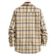 thumbnail image 4 of Blusa y camisa de manga larga con cuello vuelto para hombre, blusa informal de moda con estampado a cuadros y bolsillos, blusa de manga larga para hombre, 4 of 4